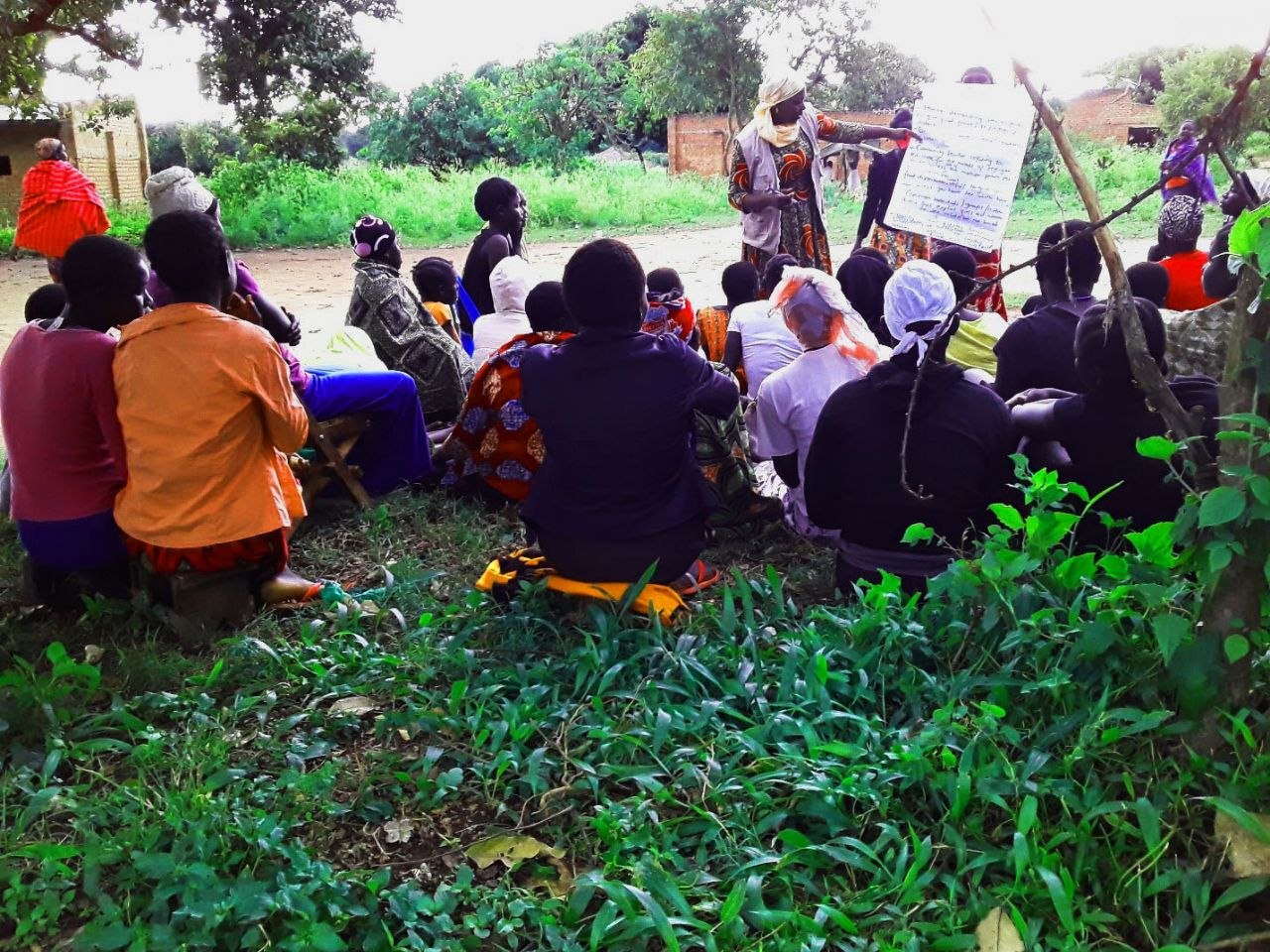 Community learning session outdoors